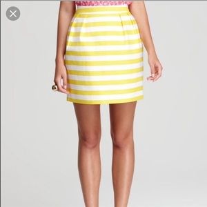 Kate Spade Yellow & White Stripe Skirt